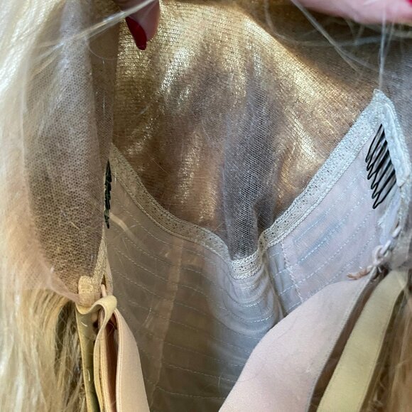 Golden Blonde Human Hair Wig - Picture 8 of 10